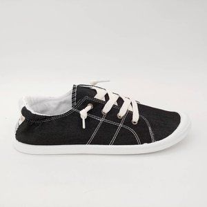 Navig8 Womens‎ Athletic Sneakers Shoes Black Low Top Lace Up 8.5M